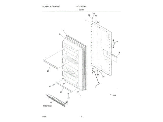 Frigidaire Freezer Panel-Inner Door,frzr 216528113