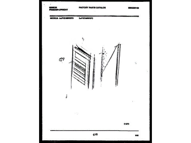 Frigidaire Freezer Outside Door Panel 216011620