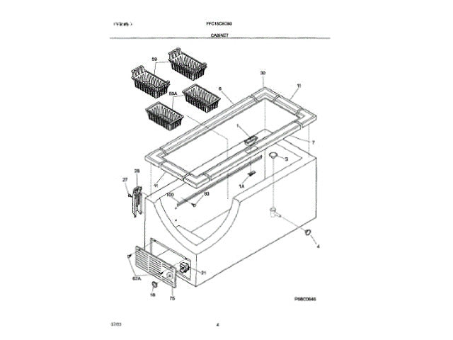 Frigidaire Freezer Panel-Access,black 216034303