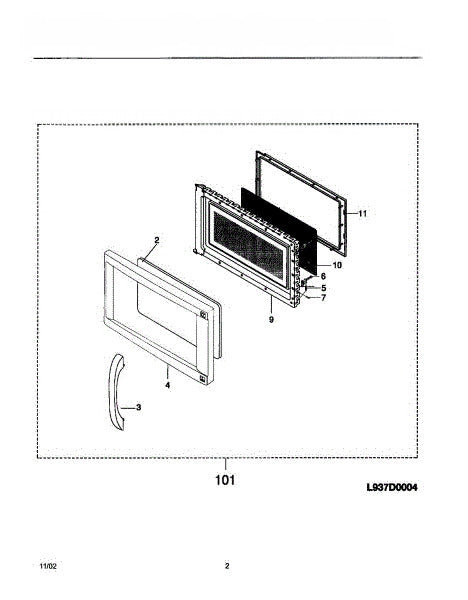 Frigidaire Microwave Frame,choke Cover ,black ,inner Door 5304430271