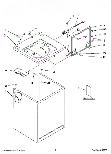 Whirlpool Lid 285940