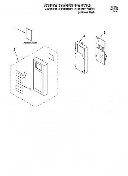 Whirlpool Microwave Control Panel (white) 8204973