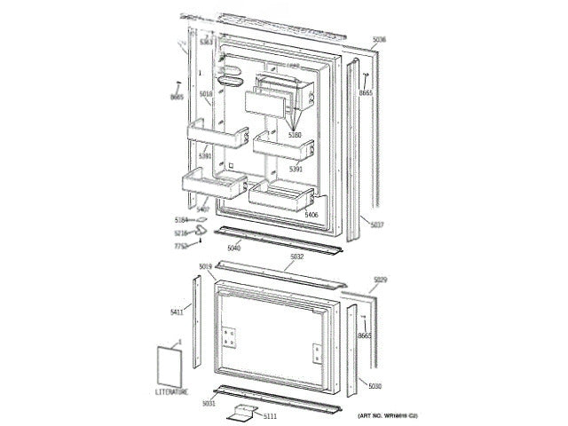 GE Freezer Ff Door Hinge Stop & Nut WR02X10441