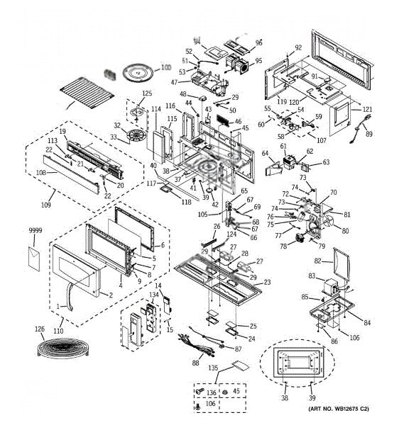 GE Microwave Supporter-Side Front WB06X10328