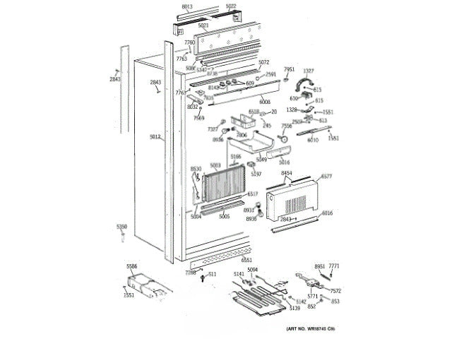 GE Freezer Hinge Pin, Bottom (adj.) WR01X10175