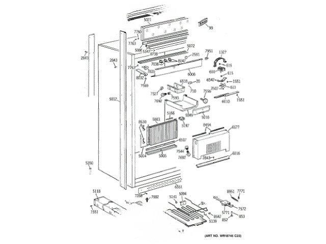 GE Freezer Adjustable Hinge Pin WR01X10187