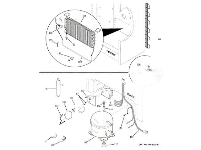 GE Freezer Clamp Cover WR02X10897
