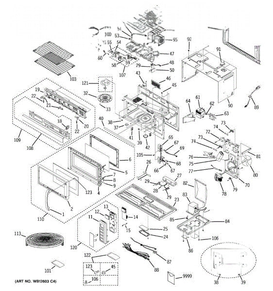 GE Microwave Bkt Duct Upper Ass'y WB06X10446
