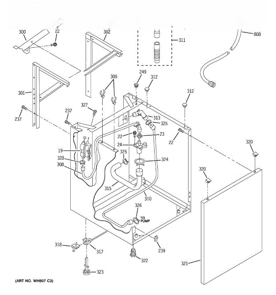 GE Washer/Dryer Combo Clamp, Hose WH01X10191