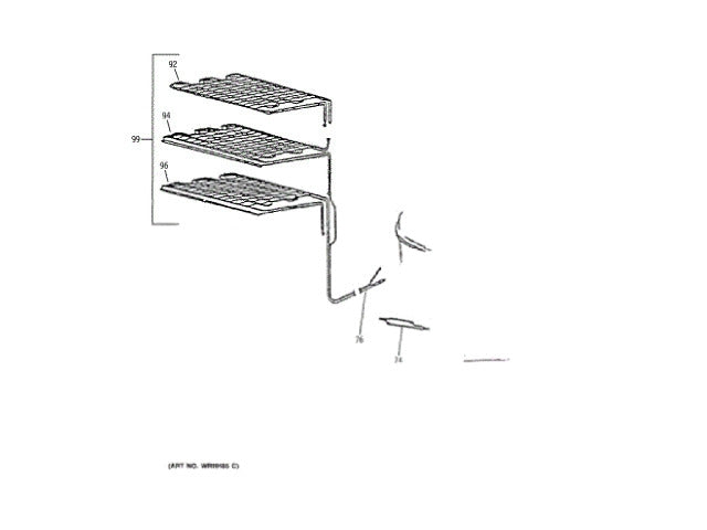 GE Freezer Screw Evaporator Mtg WR01X10365