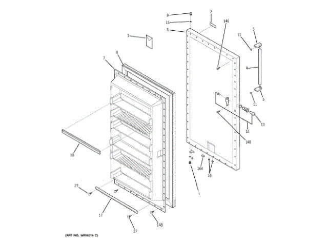 GE Freezer Screw,hi-Lo Blunt ,8-18 WR01X10369