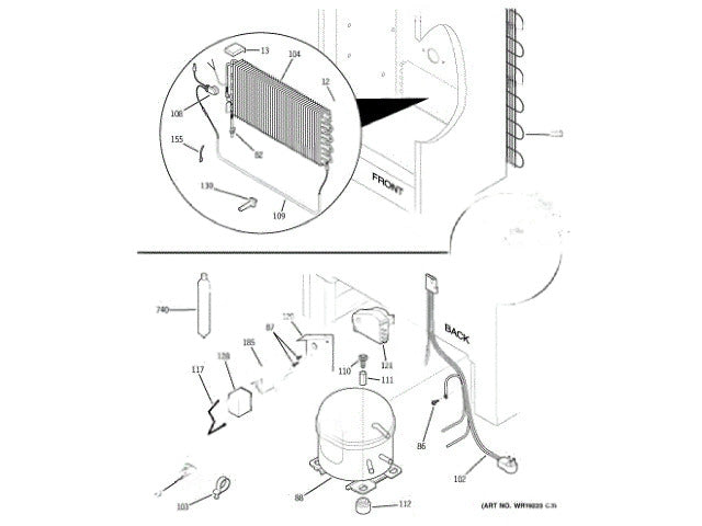 GE Freezer Screw,ph Truss Head ,6-3 WR01X10374