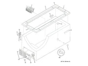 GE Freezer Panel-Access,white WR01X10398