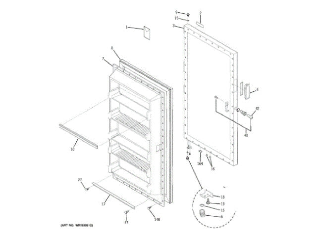 GE Freezer Door Stop WR02X11443