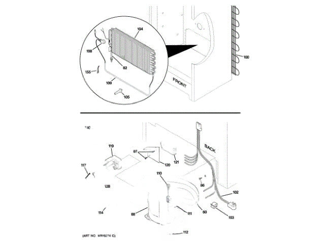 GE Freezer Support-Evaporator WR02X11528
