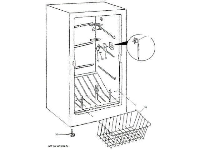 GE Freezer Temperature Control WR09X10095