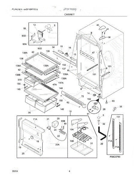 Frigidaire Freezer Bracket 216933700