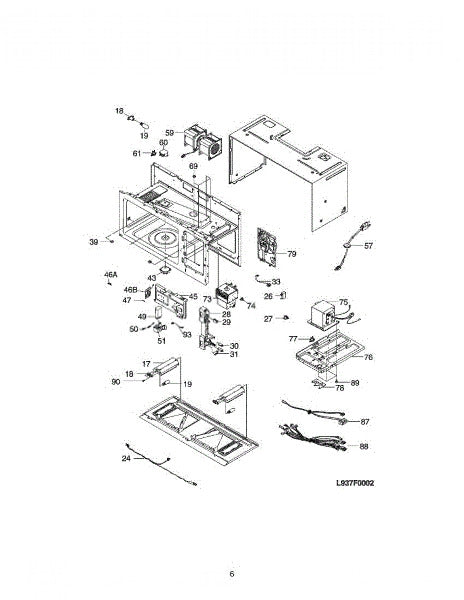 Frigidaire Microwave Electrical Harness 5304436713