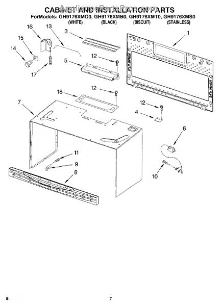 Whirlpool Microwave Wrapper-Cab 8205404
