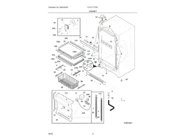 Frigidaire Freezer Hinge 216978201