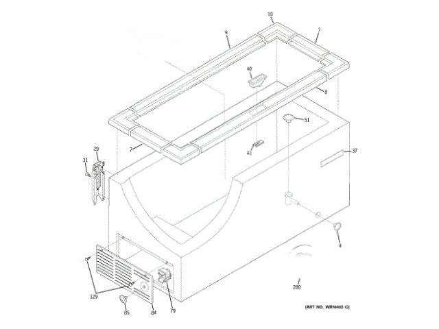 GE Freezer Spring Hinge WR13X10328