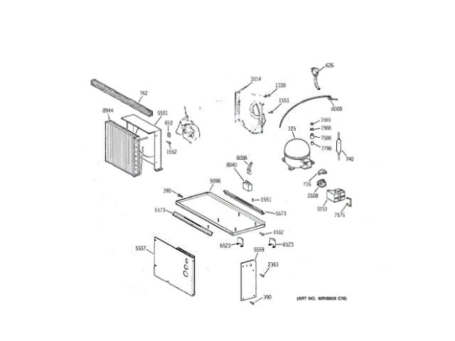 GE Freezer Electrical Cover WR02X11748