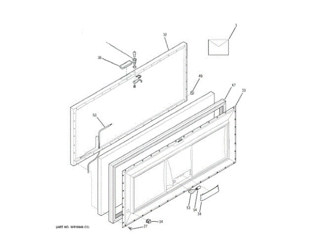 GE Freezer Lid White WR78X11019