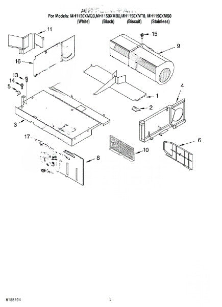 Whirlpool Microwave Guide-Air 8205580