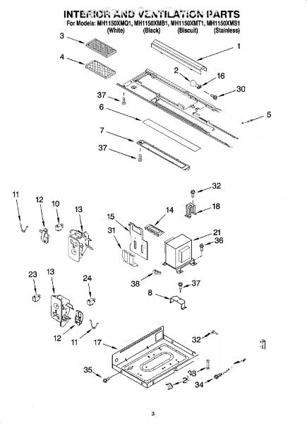 Whirlpool Microwave Base 8205582