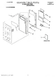Whirlpool Microwave Control Panel 8205795