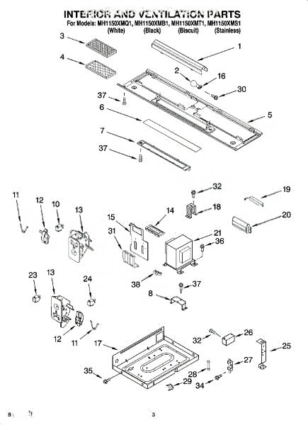 Whirlpool Microwave Block 8205855