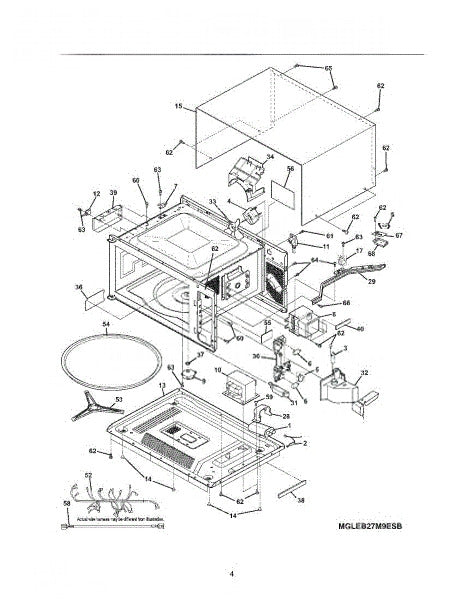 Frigidaire Microwave Screw 5304452261