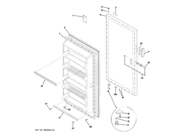 GE Freezer Rack-Door WR17X11913