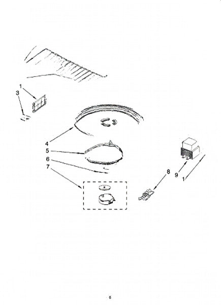Whirlpool Microwave Washer W10107790