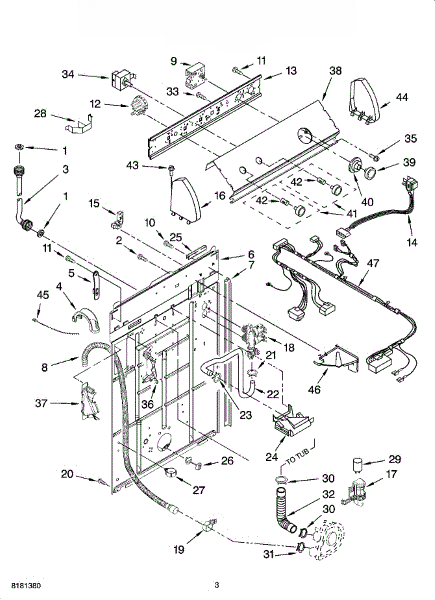 Whirlpool Control Panel 3956997