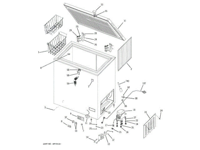 GE Freezer Gromment-Comp WR02X11973