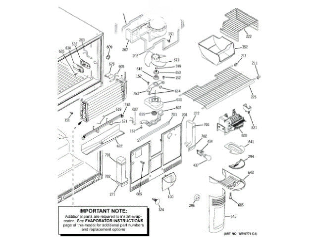 GE Freezer Scr 10-32 WR01X10620