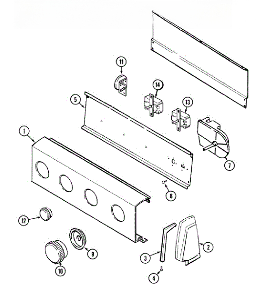 Whirlpool Panel Control (wht) 21001480