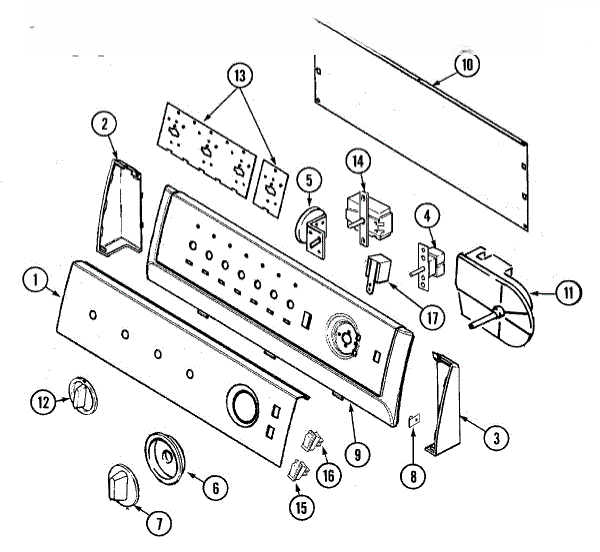 Whirlpool Panel, Control (alm) 21001738