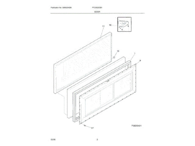 Frigidaire Freezer Lid 216106023