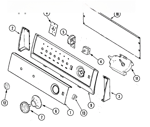 Whirlpool White Control Panel 21001842