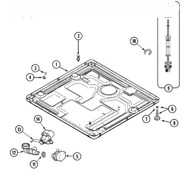 Whirlpool Washer/Dryer Combo Base, Assembly 22003435