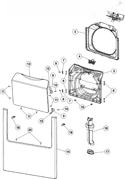 Whirlpool Dryer Door,outer Wshr-Gray 22004497