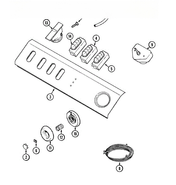 Whirlpool White Control Panel 22003448