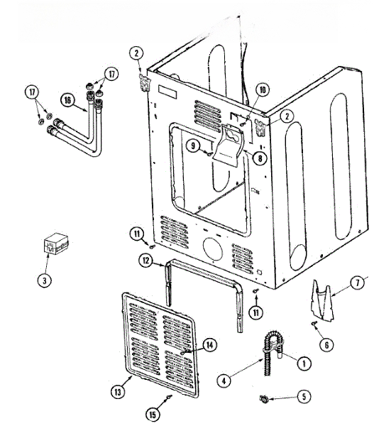 Whirlpool Washer, Rubber-3MM 22003776