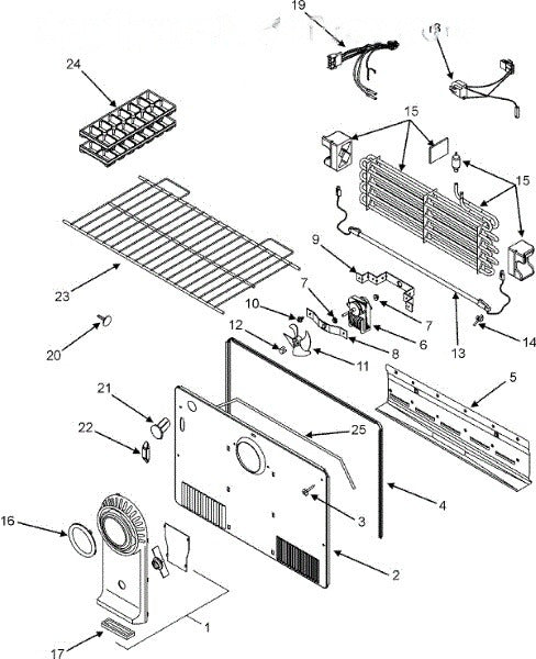 Whirlpool Refrigerator Cover, Evaporator 3018918620