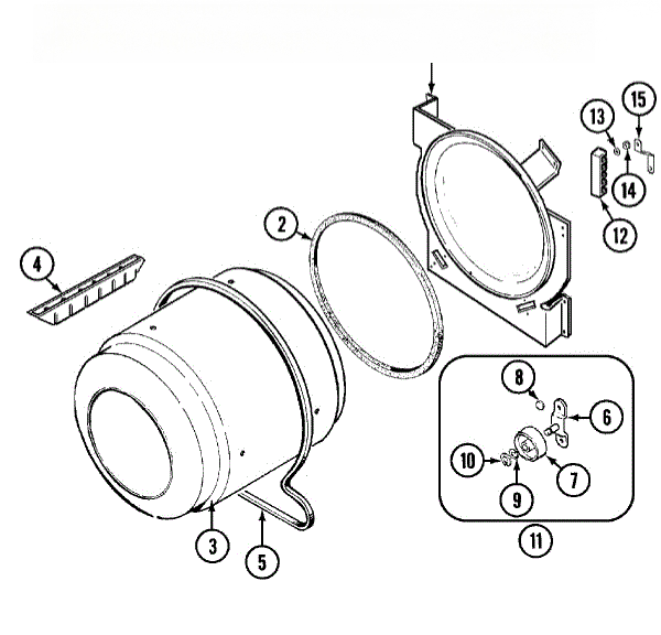 Whirlpool Dryer Cover, Lens Hole 31001775