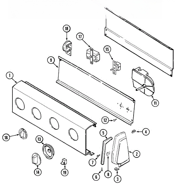 Whirlpool Switch, Paddle 2 Pos. 35-3204