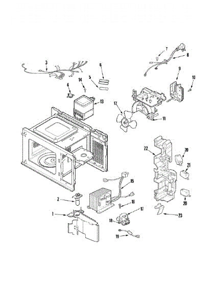 Whirlpool Microwave Fan-Motor 53001099