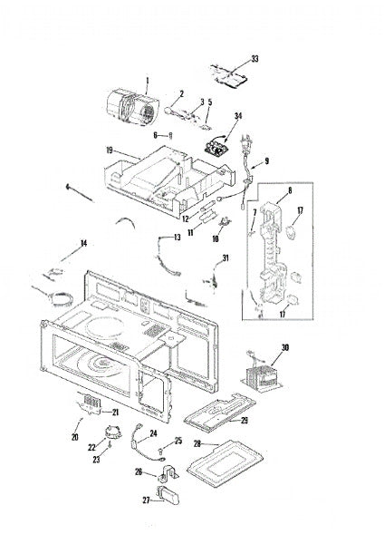 Whirlpool Microwave Bracket, Capacitor 53001366